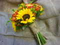 Sunflower bridal bouquet, Flowers By Becky